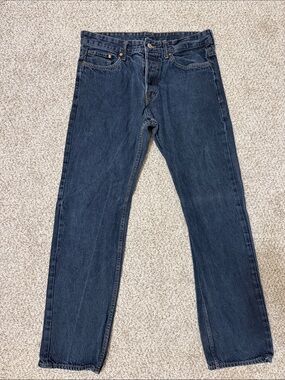 Men's 32x32 Dark Blue Straight-Leg Jeans